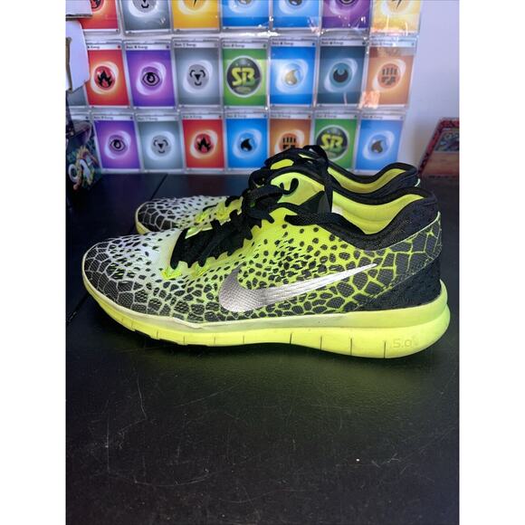 Nike Free 5.0 Women's Size 8 TR Fit Print Running Shoes Volt Yellow 704695-010 - Picture 2 of 8